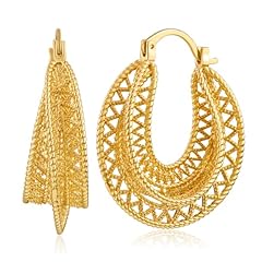 Twisted Filigree Hoops