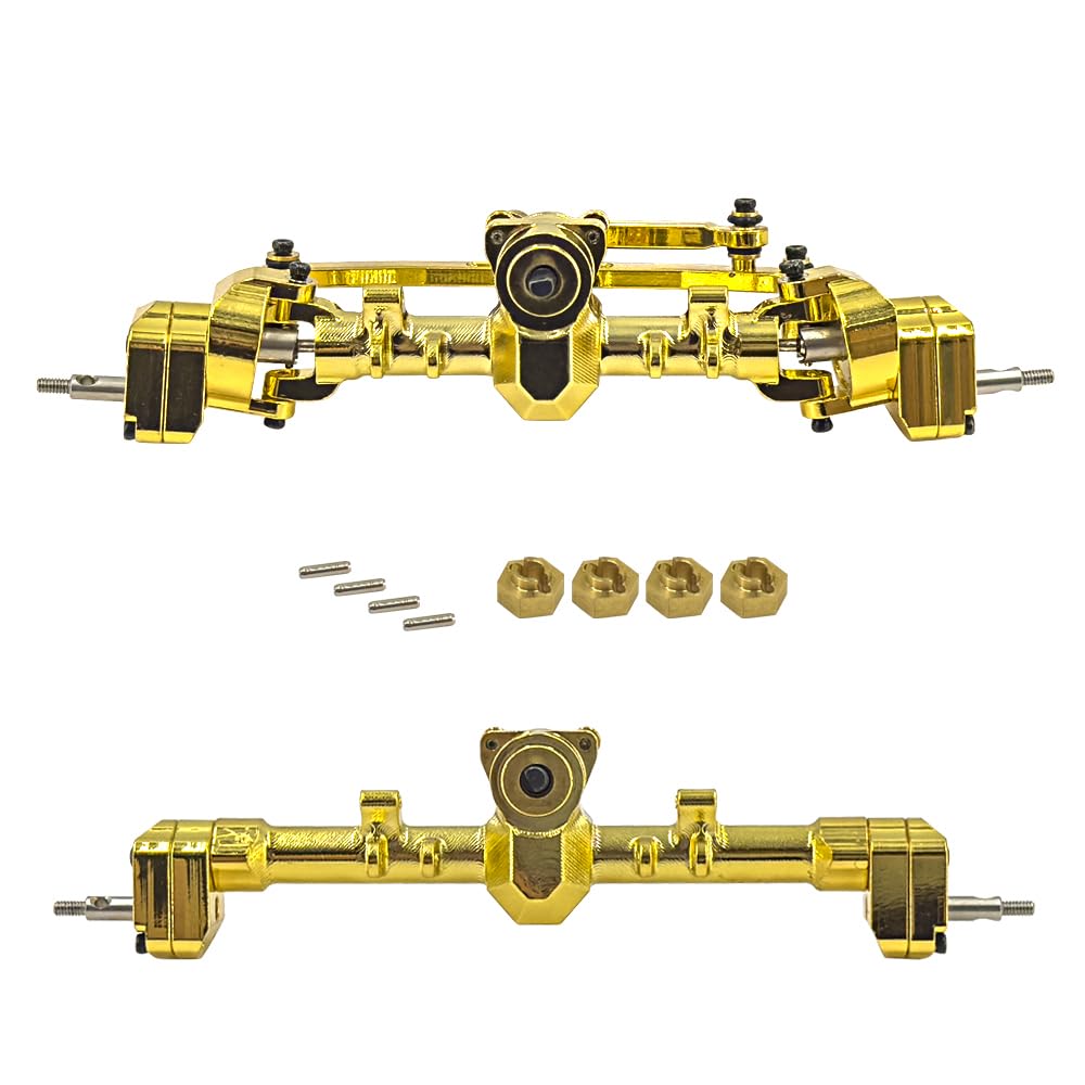 FSDKEDUF Portal Axles Set Kit Front and Rear Metal for Axial Scx24 Upgrade Parts Remote Control Rc Crawler Car Accessories 1/10 Scale Toy