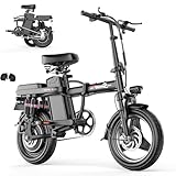 【High Quality Manufacturing】- Adult e bike equipped with 48V 15Ah high capacity Li-on, pure power mode can travel 30 miles on the next charge (model weighs 145lbs), easily meet your day's use, with a long life removable battery, high durability, conv...