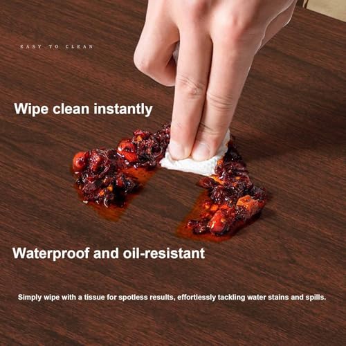 Nappe en cuir imperméable – Tapis de salle à manger résistant à l'huile idéal pour les surfaces en bois – Sous-main de protection durable – Housse élégante pour la maison et la salle à manger