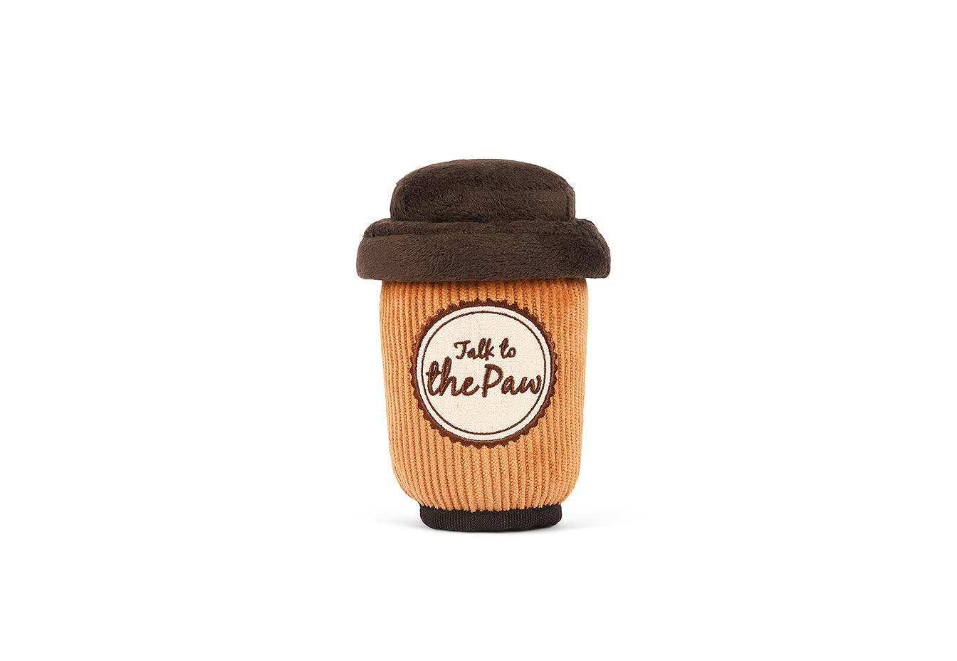 P.L.A.Y.Cute Plush Dog Toys - Coffee Shop Food Themed Durable Squeaker Chew Toy, Great for Puppies & Small, Medium, Large Dog Breeds - Machine Washable, Recycled Materials (Pup Cup Cafe Doggo's Java)
