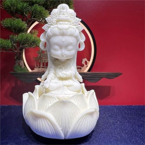 Estatua pequeña de Guan Yin para decoración de hogar miniatura 5