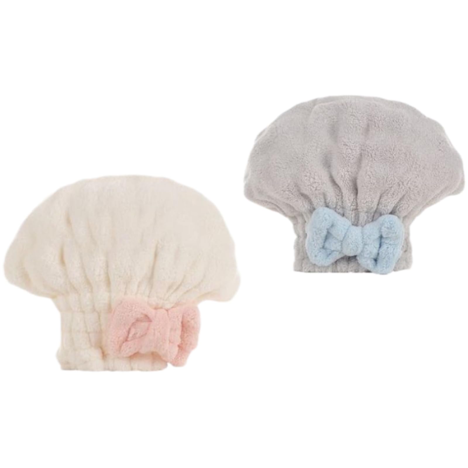 Mtbricey 2 Pieces Hair Towel Wrap for Kids Super Absorbent Microfibre Hair Towel Wrap Cute Hair Drying Cap Soft Kids Hair Drying Turban Wrap Quick Dry Head Towel Cap for Bath Spa Makeup (Bowknot F) — image 1