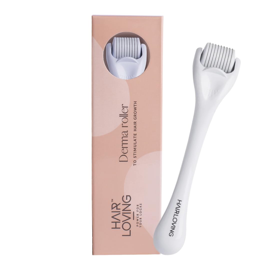 Hair Loving Derma Roller for Hair Growth, 0.5 mm Microneedle Scalp Roller, Stimulates Circulation & Stem Cell Activation