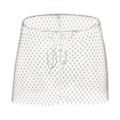 Mens Fishnet Skirt with Rhinestone Mesh Boxer Briefs Sissy Dress See Through Sexy Underwear4