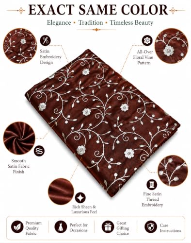 Image of Women's Glory Banarasi Satin Kanjivaram Saree Silver Zari Border Pure Soft Blend Silk Sari Kanchipuram Paithani Silk Party Wedding Festive New Ladies Sadi with Unstiched Blouse Piece.