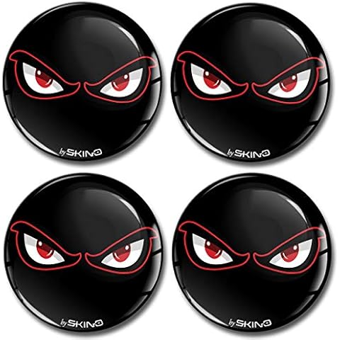 SkinoEu 4 x 55mm Domed Wheel Rim Stickers Cover