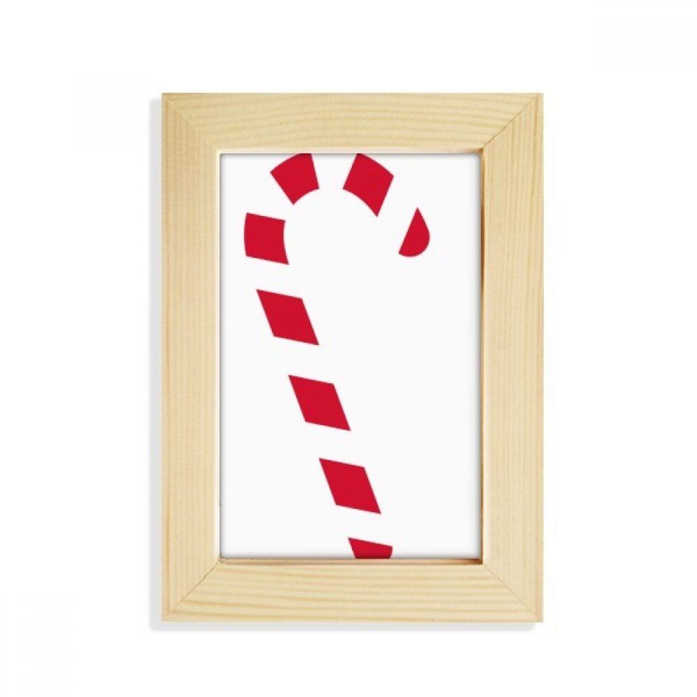 Marco de fotos navideño rojo para decorar el escritorio con arte de madera de 5x7"