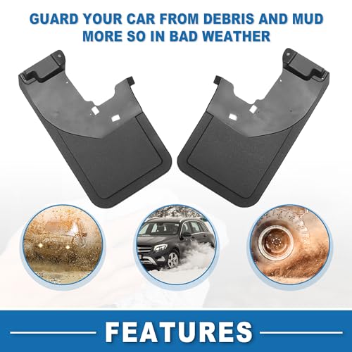Image of Mud Flap Splash Guard with Mount Accessories Rear Side Mud Guard for Ford Bronco 2021-2024 (Set of 2)
