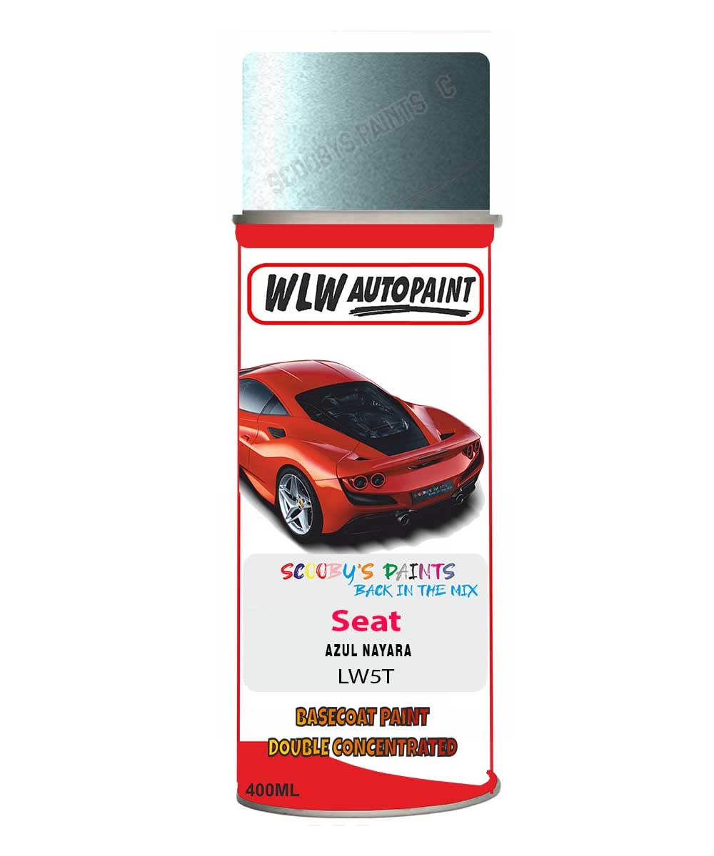 SCOOBYS PAINTS BACK IN THE MIX Basecoat Aerosol Spray Paint For Seat Alhambra Azul Nayara 2008-2012 Code Lw5T