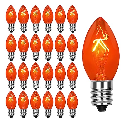 25-Pack-C7-Replacement-Bulbs-C7-Clear-Orange-Light-Bulbs-C7E12-Candelabra-Base-Orange-Halloween-Light-for-Outdoor-String-Lights-Christmas-Halloween-Patio-Party 25 Pack C7 Replacement Bulbs C7 Clear Orange Light Bulbs C7E12 Candelabra Base Orange Halloween Light for Outdoor String Lights Christmas Halloween Patio Party