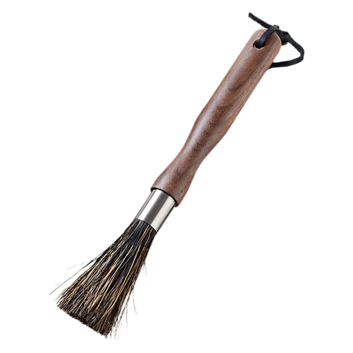 Mipcase Coffee Grinder Brush with Walnut Handle Natural Bristle Cleaning Tool for Espresso Machines Coffee Makers Essential Kitchen Accessory for Home Commercial Use