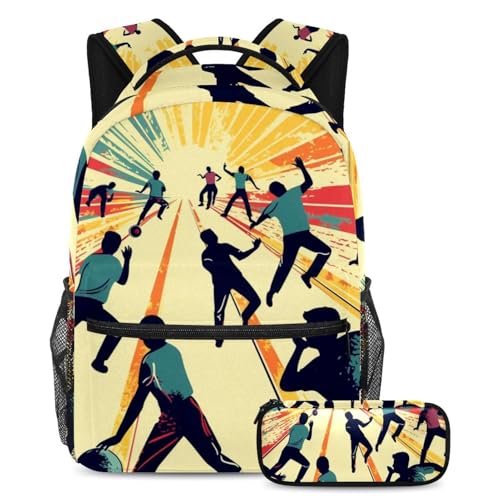 Sac à dos boule de bowling 35 Art Fun large avec son ensemble polyvalent 2 pièces