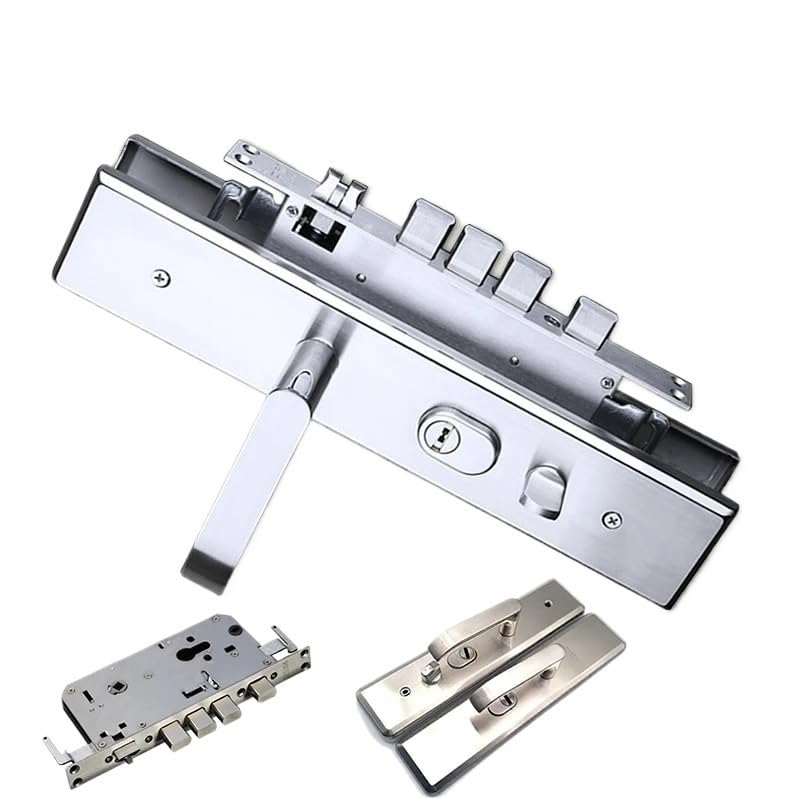 Picaporte Manija y cuerpo del panel de cerradura de puerta de acero inoxidable, lengüeta silenciosa, piezas/accesorios de cerradura Embutir Para Puertas(30x240)