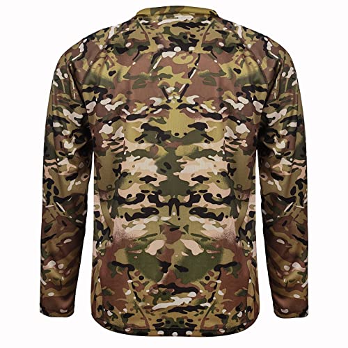 Wisdom Leaves Men Camo T-Shirt,Lightweight Performance Tee2