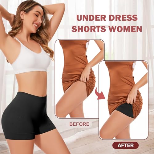 UUMIAER Slip Shorts for Women Under Dresses, Anti Chafing Shorts Boyshorts Panties Shapewear Yoga Biker Shorts3