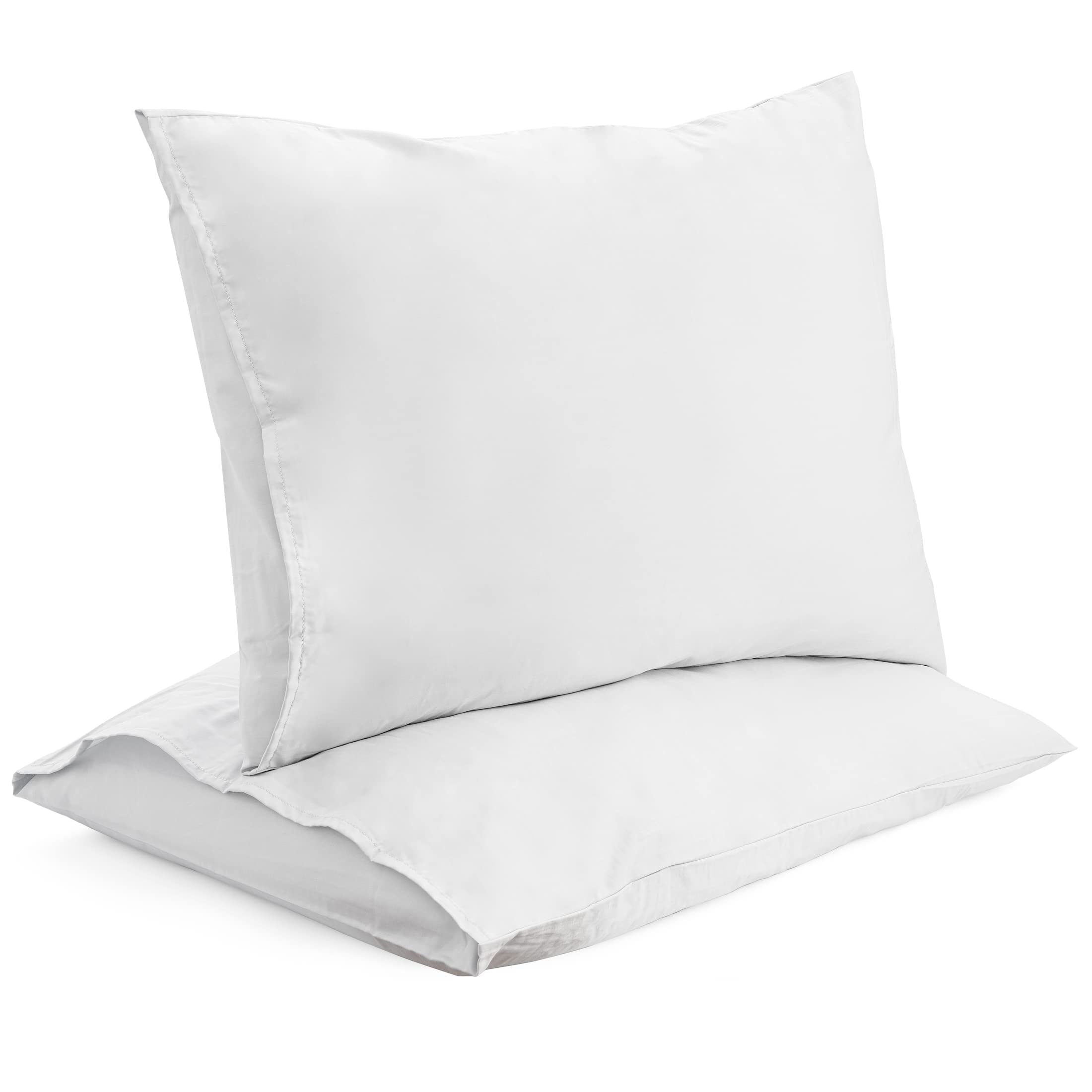 Superity LinenPillow Cases King Size - Envelope Enclosure - 2 Pack - 100% Soft and Comfortable Premium Cotton - White