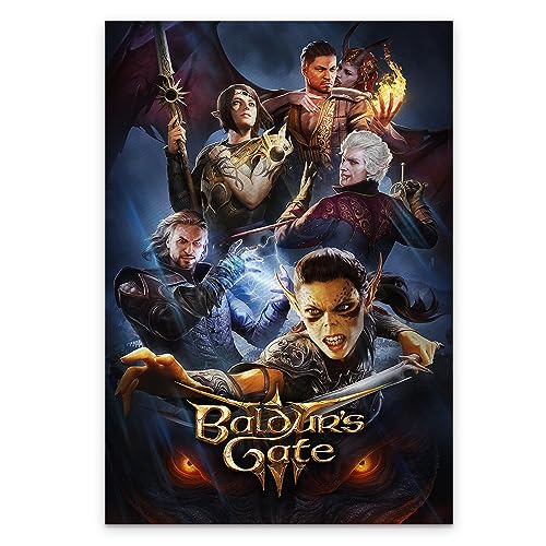 KANCAIGOU Baldurs Gate 3 Game Poster Canvas Prints Wall Art poster (3,12x18inch Unframed)