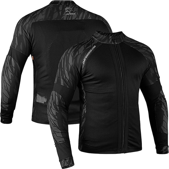 Miniatura 9 de J.A.G. Camisa de malla para motocicleta para hombre con armaduras acolchadas protectoras con certificación CE Camisa de motociclista para todas