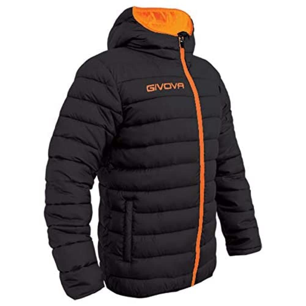 Givova Unisex Schwarz/Neonorange Giubbotto Olanda Nero/Arancio Fluo Tg. 3XS