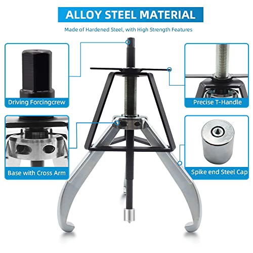 Bestool 3 Jaw Gear Puller,10 Ton Pulley Puller Tool, Removal Tool For Gears, Pulley And Flywheel #TOP2