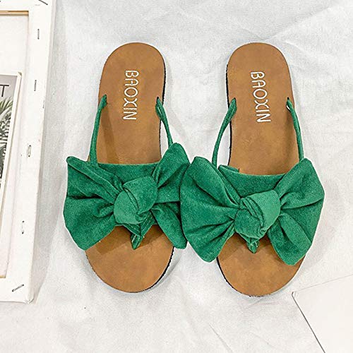 Ciabatte Donna Casuale Spiaggia Piatte con Fiocco