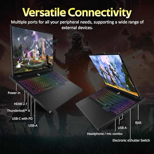 Image of Lenovo Legion Pro 5 16 inch WQXGA 165Hz Gaming Laptop, AMD Ryzen 7 8745HX, GeForce RTX 5060 8GB GDDR7, 16GB DDR5, 2TB Storage (1TB SSD+1TB Docking Station), 24-Zone RGB Backlit Keyboard, Windows 11, Black