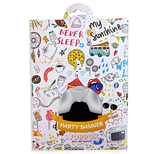 Image of Wobbox Black & White Balloon Text inchFall In Love inch Bunting Banner for Anniversary, Pre-Wedding & Wedding, Love Banner for Decoretion