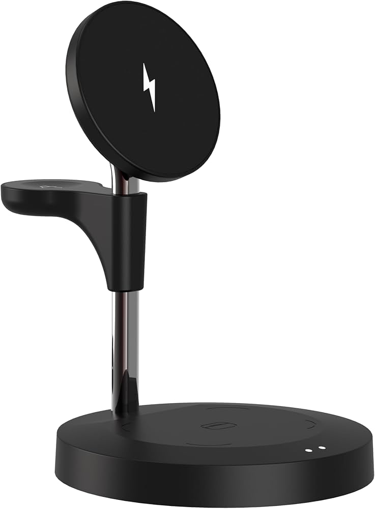 Amazon.co.jp: ワイヤレス充電器 Qi認証 3 in 1マグネット式充電器急速