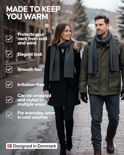 DANISH ENDURANCE Merino Wool Scarf, Premium Quality, Soft, Warm Neckwear, for Winter, for Men and Women - Image 4