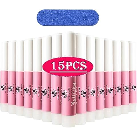 Nail Glue,15 PCS Nail Glue for Acrylic Nails,Nail Tip Glue Professional Nail Glue False Nail Tips Glue for Broken Nails Adhesive Super Bond for Press on Nails Glues Adhesive for Fake Nails Tips Glues Cover