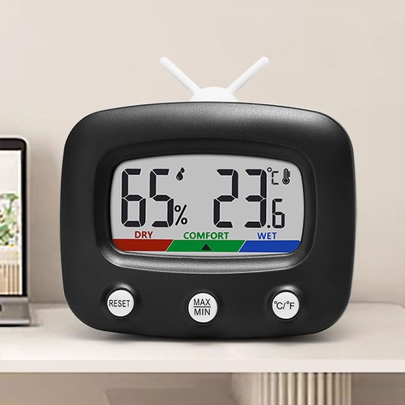 ABS Digital Electronic Thermometer Hygrometer Color Screen Household