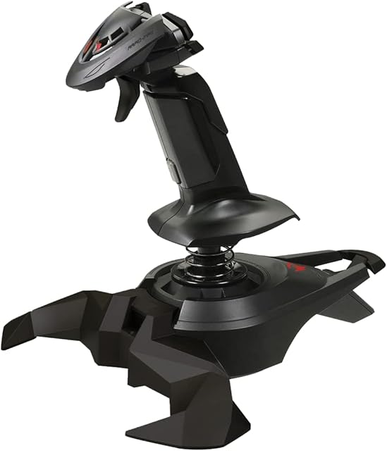 Raiden - Joystick with throttle for flight simulator - Flight Stick Pro Controller - PC compatible (Windows 8) 4 Axes, Directional Pad, 12 Programmable Buttons and Vibration