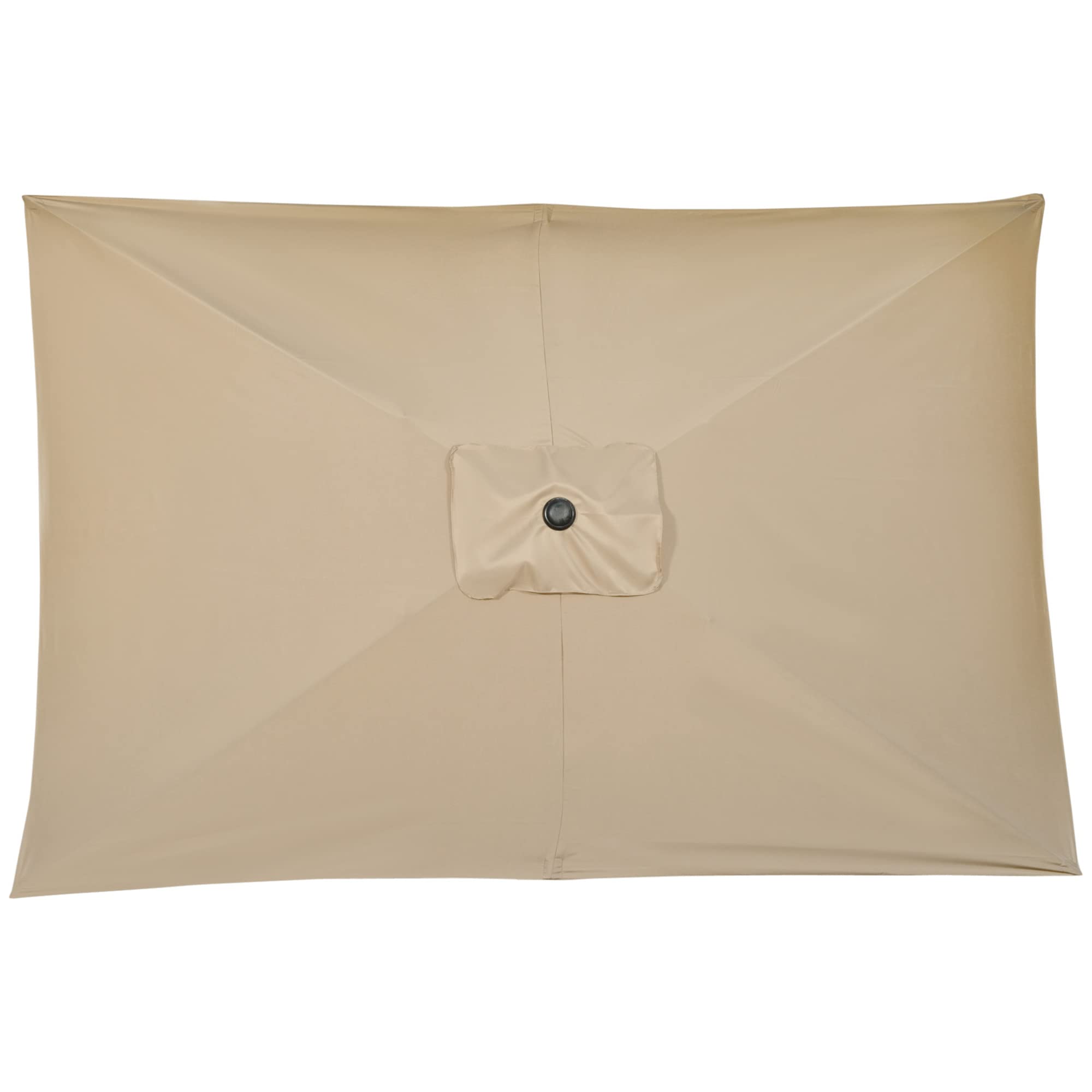 Outsunny Sombrilla de Aluminio 200x300x253 cm Inclinable Manivela Caqui | Parasol Rectangular de Jardín, Poste Desmontable, para Terraza Piscina Patio Exterior