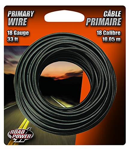 Coleman Cable 18-1-11 18-Gauge 33-Foot Automotive Copper Wire, Black