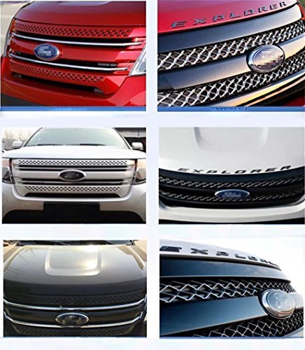 Vesul Glossy Black Hood Letters Emblem Explorer Name Plate Compatible with Ford Explorer 2011 2012 2013 2014 2015 2016 2017 2018 2019