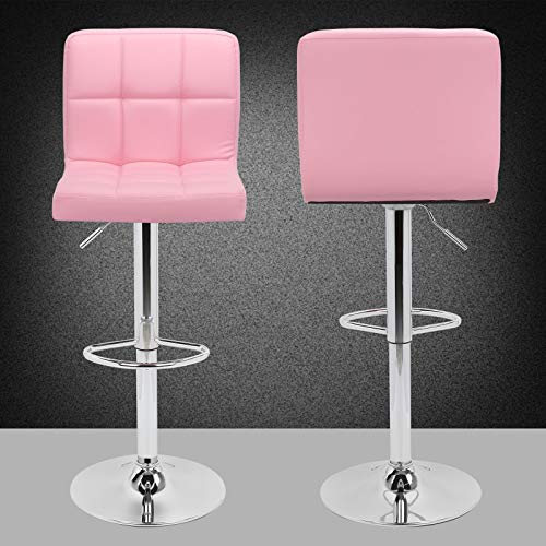 Modern Pink Bar Stools Set of 2 for Home Kitchen or Pub
