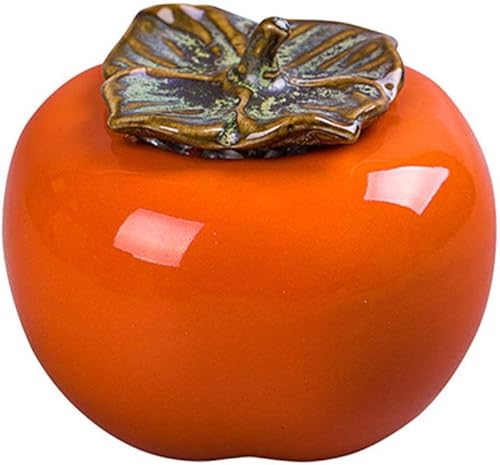 NUOBESTY Cerámica - Recipientes de almacenamiento de té esmaltados de caqui suelto para té en lata sellada, contenedor de alimentos para servir té,