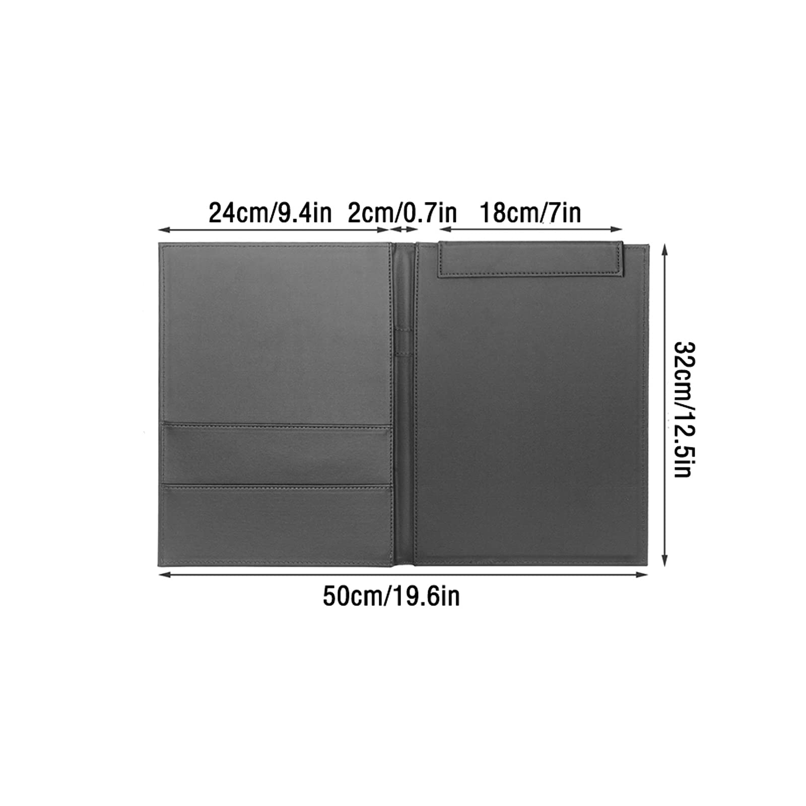 Carpeta Cartella pieghevole Copertura in pelle riunione per riunione per appunti Appunti Magnetic Binder Over Funzione Scrittura della scheda Scrittura Creative Office Office Folder-2 Packs Carpeta ex