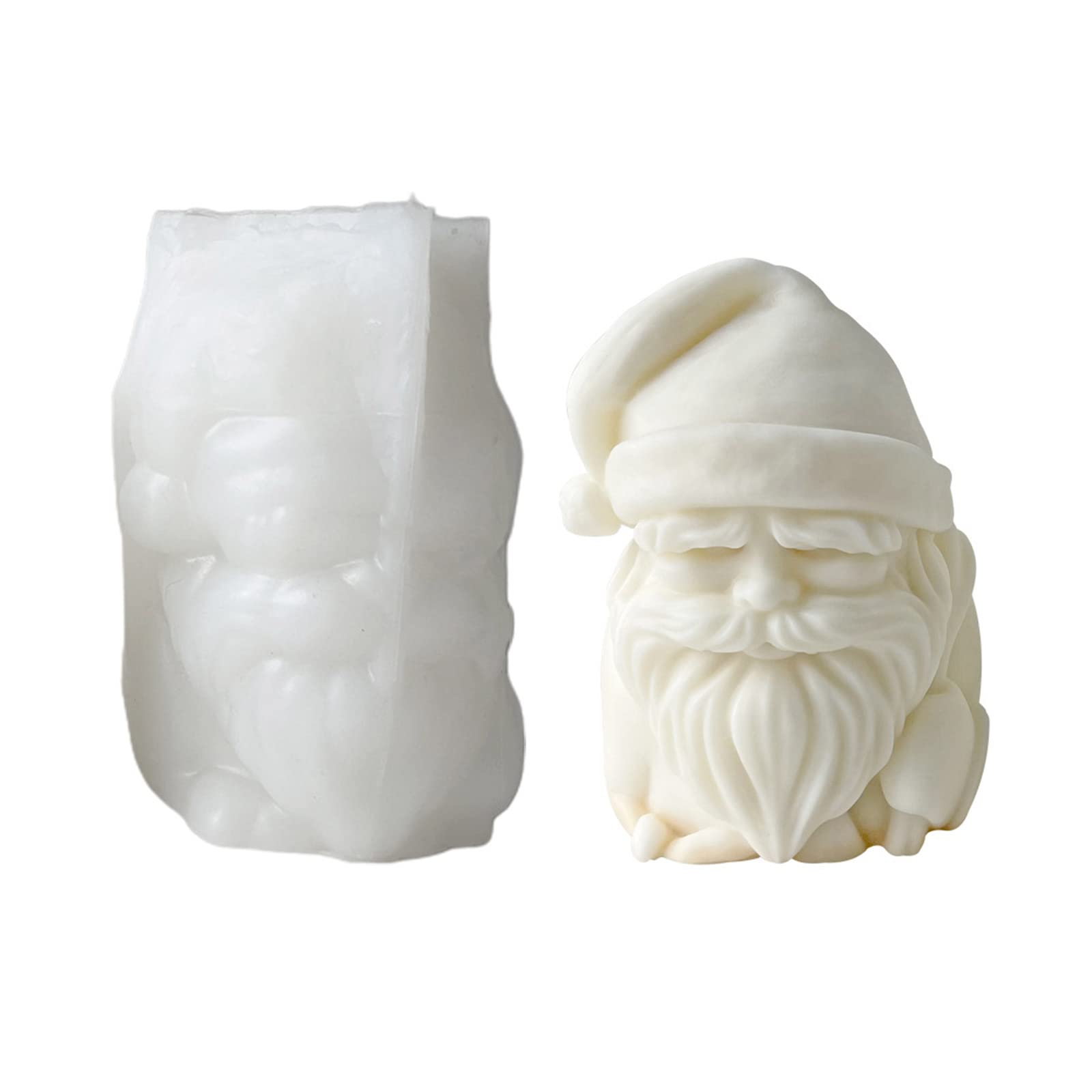 3D Świąteczna forma Świętego Mikołaja, silikon, do robienia mydła, gipsowego silikonu