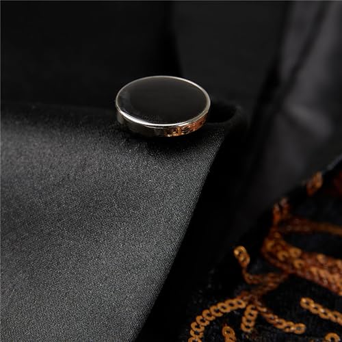 JEsilunmaMY Men's Sequin Shiny Prom Suit Jacket Notch Lapel Slim Fit Casual Sport Coats Blazers Tuxedo for Wedding Banquet3