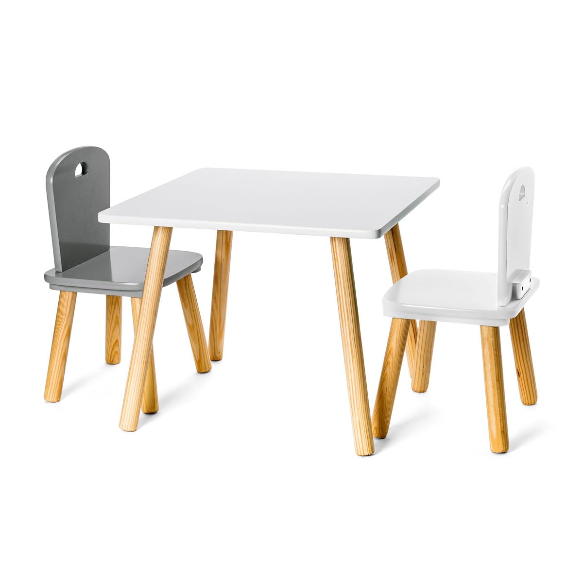 oxybul | Table carrée Naturel/Blanc | 2 Ans - 6 Ans