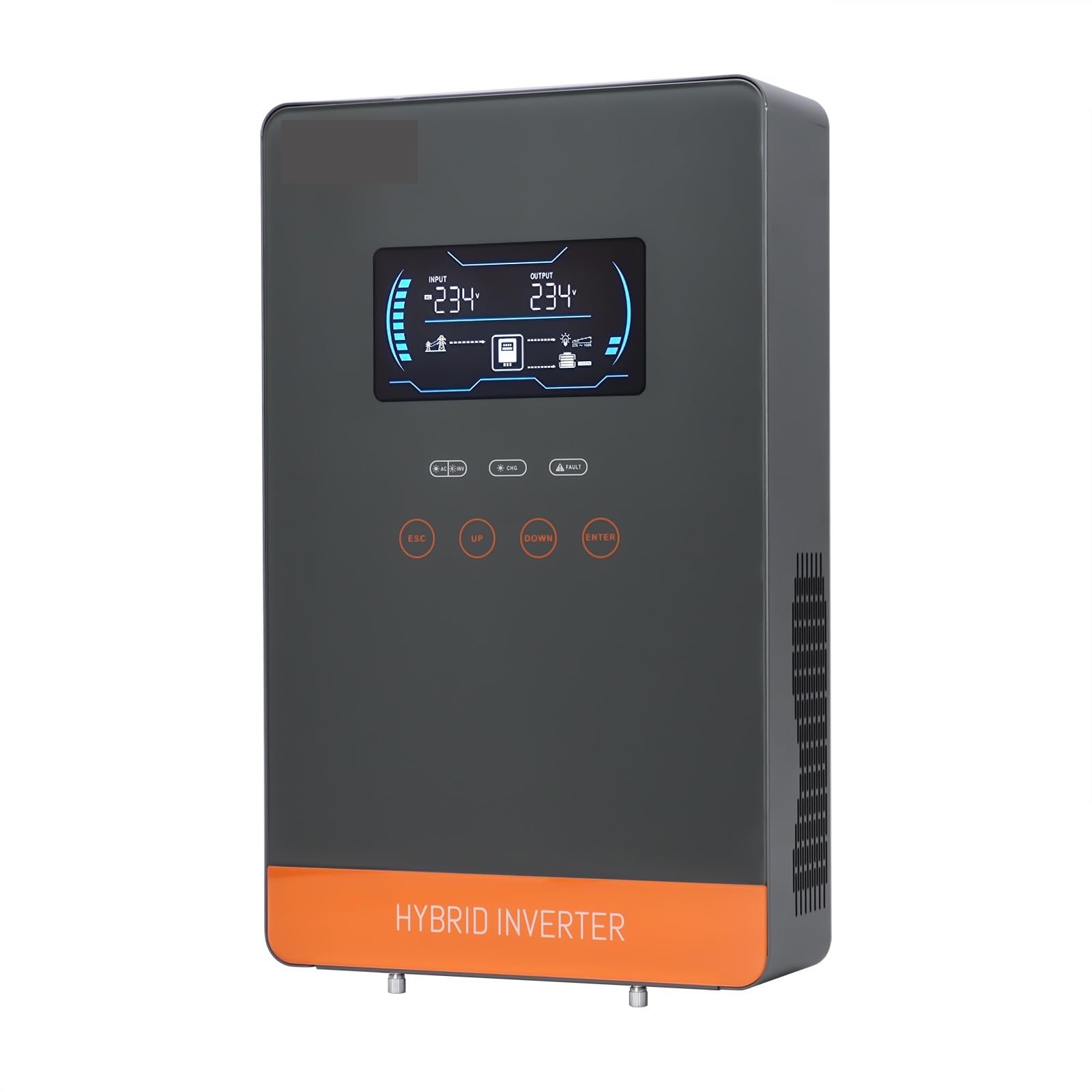 Inwerter Słoneczny Hybrydowy 24V MPPT 150A 80A Konwerter Baterii Czysta Fala Sinusoidalna Panel Fotowoltaiczny Maksymalna Moc 6KW 3KW Szerokie Zastosowanie(4.5KVA 4.5KW 24V,NO WIFI)