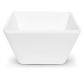 MILTON Square Velocity Melamine Bowl, White, 4100 ml, 10 inches
