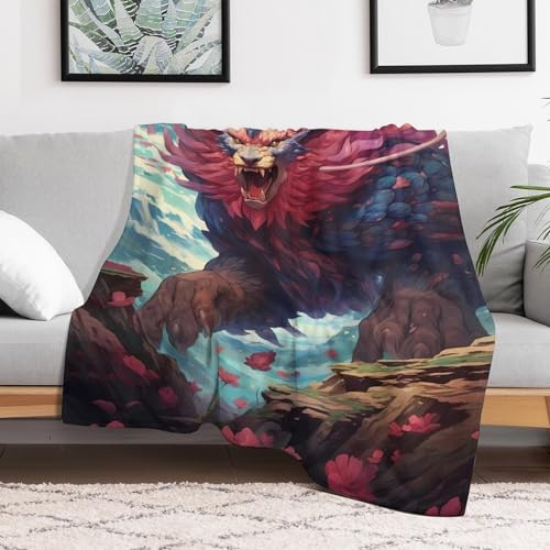 Couverture dragon douce pour cocooning sur le canapé
