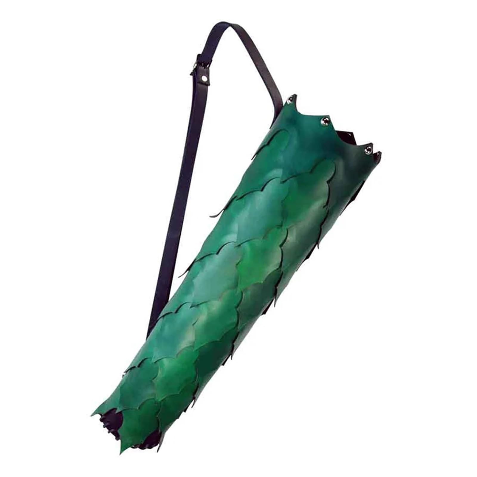 MRKU Porta frecce da tiro con L'Arco, Borsa a Tracolla, Comoda per Larp Medievale, Arciere, Scaglie di Drago, Foresta, elfico, Custodia in Pelle, Robin Hood, Ranger