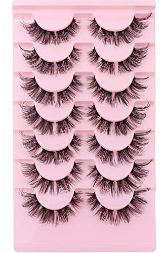 Fyonas Individual Lashes Multi-Layered Cluster Lash Extensions Look Fake Eye Lashes 7 Pairs Pack Fluffy&Volume False Eyelashes | Lash Clusters 01 #TOP5