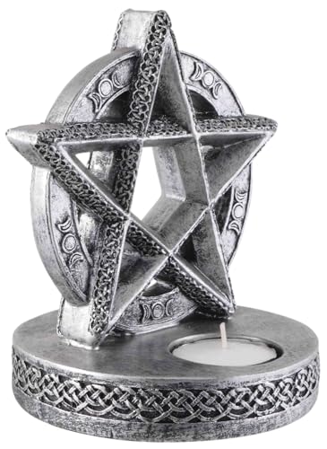 Witch Pentagram with Tea Light, Bronze, LxBxH ca. 13x12x15 cm - Image 2