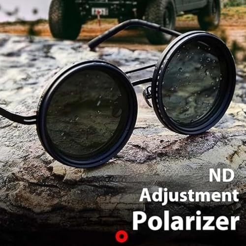 Gafas Ajustables Gojo, 1-9 Gears Adjustable Sunglasses, Moonglass-Nd Filter Lenses Tint Rounded Polarized Eyewear4
