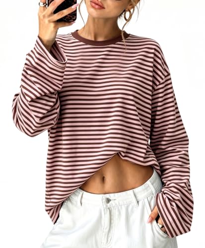 Sampeel Womens Long Sleeve Tops Oversized T Shirts 2026 Y2K Fall Fashion Clothes